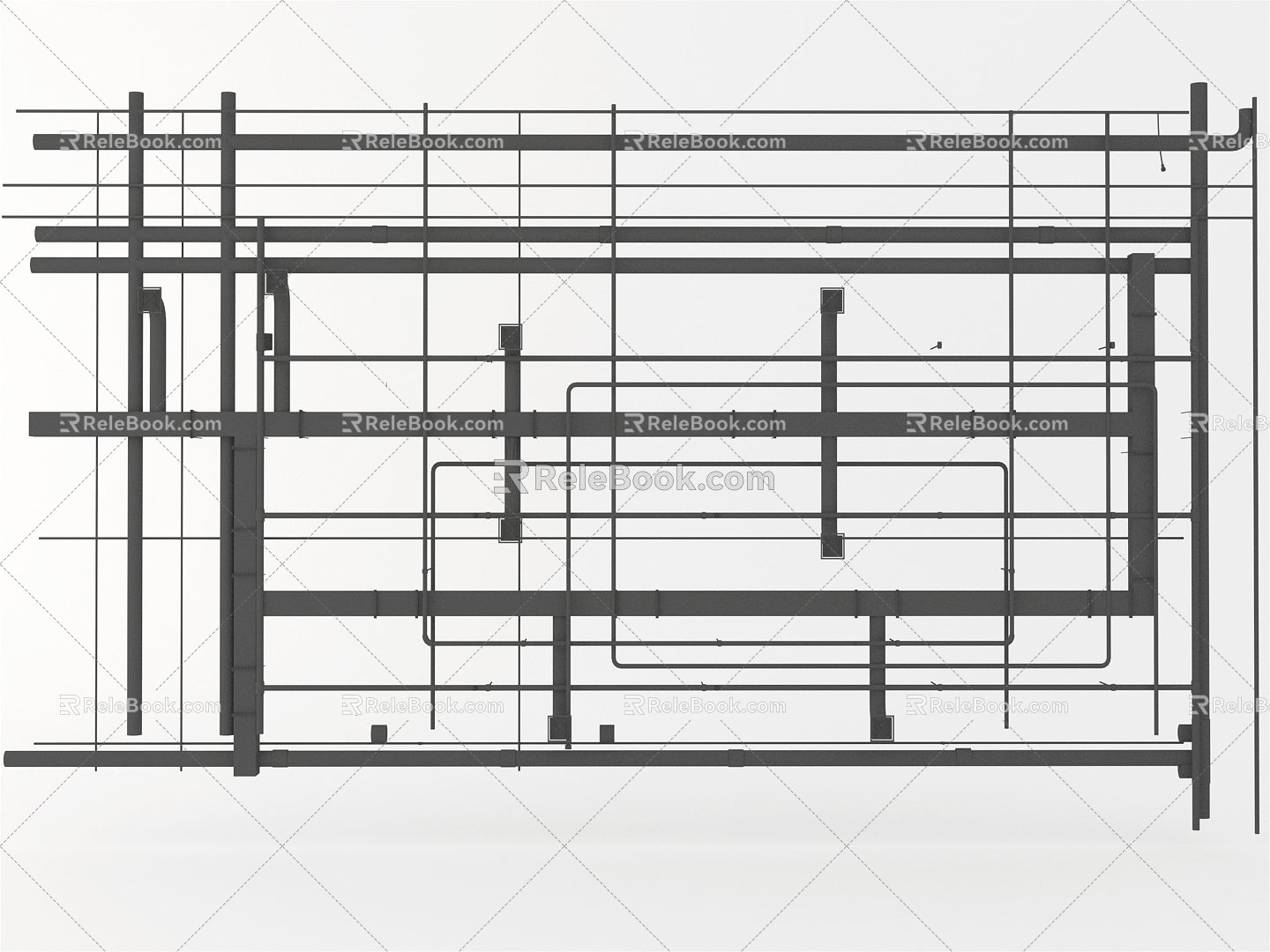 Industrial LOFT pipe pipe top 3d model