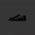 Stylish Black Casual Leather Shoes With Classic Laces And Comfortable Design