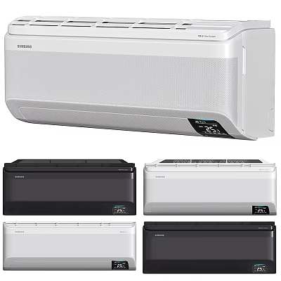 Samsung Air Conditioner Fan Modern Design White And Black Multiple Styles 3d model