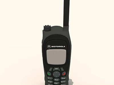 Motorola Black Walkie Talkie With Antenna Screen Control Buttons And Portable Design 3d model