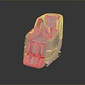 Modern Massage Armchair With Light Pink Upholstery And Multiple Control Panels