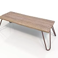 Rustic Wooden Table With Metal Legs For Modern Home Furniture Decor