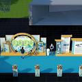 Event Venue Layout With Organized Seating Stage Green Plants And Functional Zones