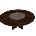 Modern round dining table 3d model