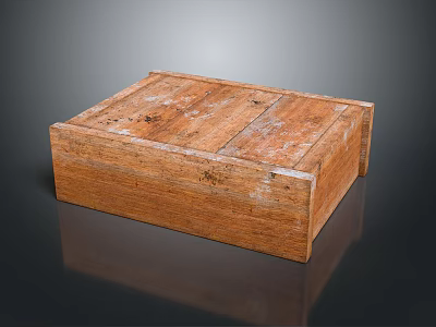 Natural Wooden Entryway Cabinet And Side Cabinet With Rustic Wood Grain Design 3d model