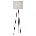 Modern Floor Lamps With White Lampshade And Black Tripod Base Two Different Styles