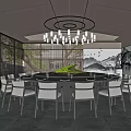 New Chinese-style private room box 3d model