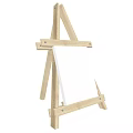 Wooden Easel With Blank Canvas For Art Painting Supplies And Tools