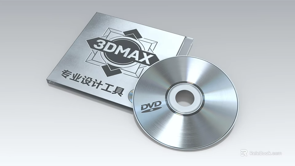 3DMAX Professional Design Tool DVD Disc and Case for Entertainment Electronics 3d model 