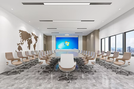 Modern Conference Room 3d model