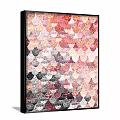 Vibrant Colorful Scales Pattern Abstract Wall Decor Artwork Design