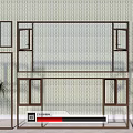 modern floor-to-ceiling windows 3d model