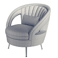 Bedding modern fabric leisure chair 3d model