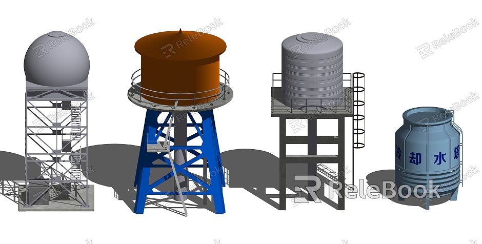 modern industrial equipment stainless steel cooling water tower water storage tank model