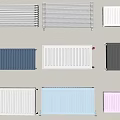 Various Modern Home Radiators With Different Designs And Colors Like White Blue Pink Gray