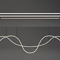 Modern Pendant Light Designs Featuring Linear And Wave Shaped White Fixtures