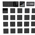 Modern switch socket smart panel 3d model