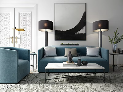 Modern Sofa Coffee Table Combination Sofa Combination 3d model