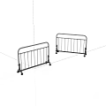 Portable Metal Safety Railings With Stable Base For Event Crowd Control