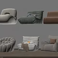 Comfortable Lazy Sofa Designs With Soft Textures And Multiple Color Choices For Home 3d model