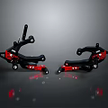 Motorcycle YSS Brake And Clutch Handlebar Levers In Black And Red Design