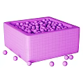 Square Minimalist Storage Boxes Filled With Small Balls In Diverse Colors