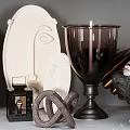 Elegant Modern Decorative Ornament Combination With Sculpture Lamp Photo Frame And Vase
