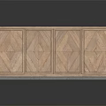 Modern Wooden Entryway Console Cabinet With Chevron Pattern Doors And Glass Top