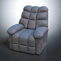 Gray Padded Armchair With Comfortable Backrest Armrests And Soft Velvet Fabric Design