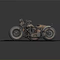 Retro motorcycle side car partial bucket motorcycle partial bucket 3d model