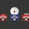 Toy Weapon Mounted Vehicles with Missile Launchers and Different Top Gear