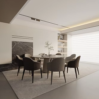 Modern dining table 3d model