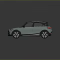 Modern Compact Electric Car With Light Blue Exterior And Black Roof Design