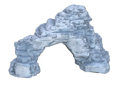 Garden Rockery Stones Stacked To Form Arch Shape For Landscape Decor 3d model
