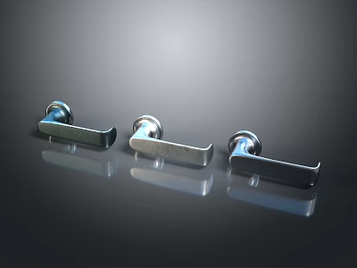 Hardware Tools Metal Cabinet Handles with Shiny Chrome Plated Finish for Furniture 3d model