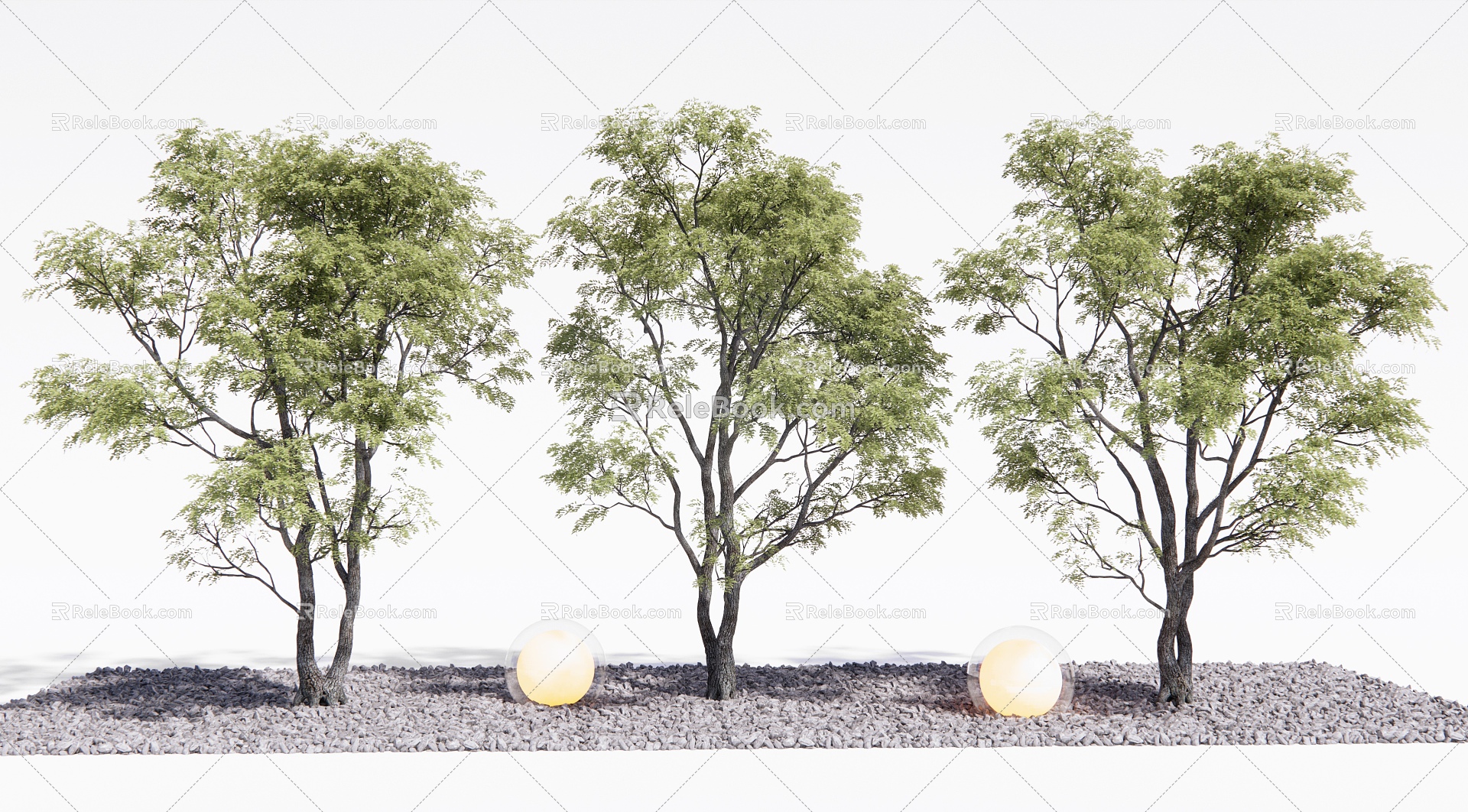 modern tree landscape tree arbor 3d model