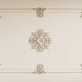 Decorative Lines Frame Design With Ornate Carvings On Light Background 3d model