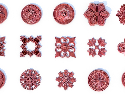 European-style carved decoration 3d model