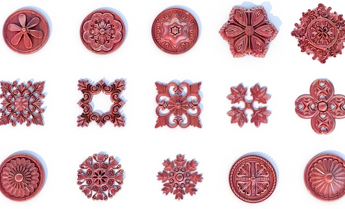 European-style carved decoration 3d model