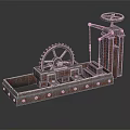 Rustic Industrial Mechanical Equipment Featuring Large Gear And Metal Wheel Structure