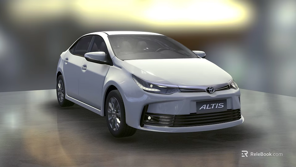 White Toyota Altis Sedan Modern Design Sleek Exterior Front Grille And Headlights 3d model 