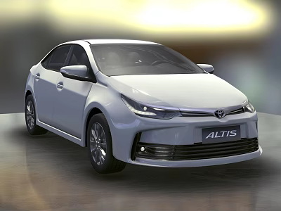 White Toyota Altis Sedan Modern Design Sleek Exterior Front Grille And Headlights 3d model