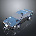 Futuristic Concept Car Design With Sleek Metallic Body And Aerodynamic Features