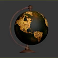 Globe Antique Globe Old Globe Retro Globe Game Item Game Props Game Equipment 3d model