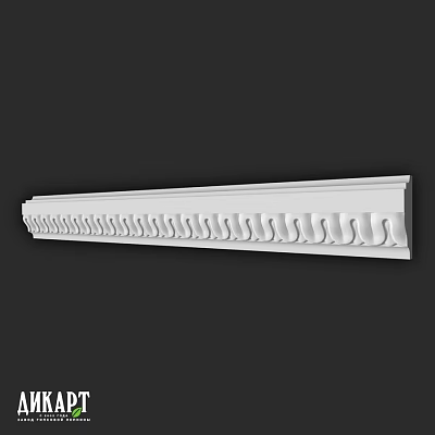 White Decorative Architectural Component With Wavy Pattern For Interior Design 3d model