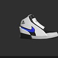 PlayStation x Nike Collaboration High Top Sneakers With Blue Logo Design