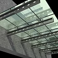 Modern Glass Awning With Transparent Panels And Metal Frame For Outdoor Sunshade Design