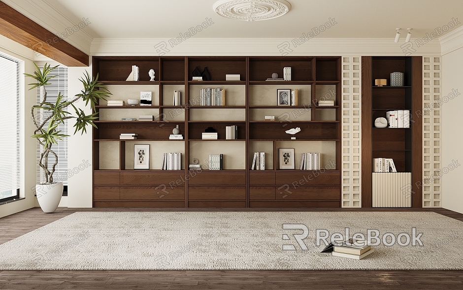 Middle Style Bookcase model