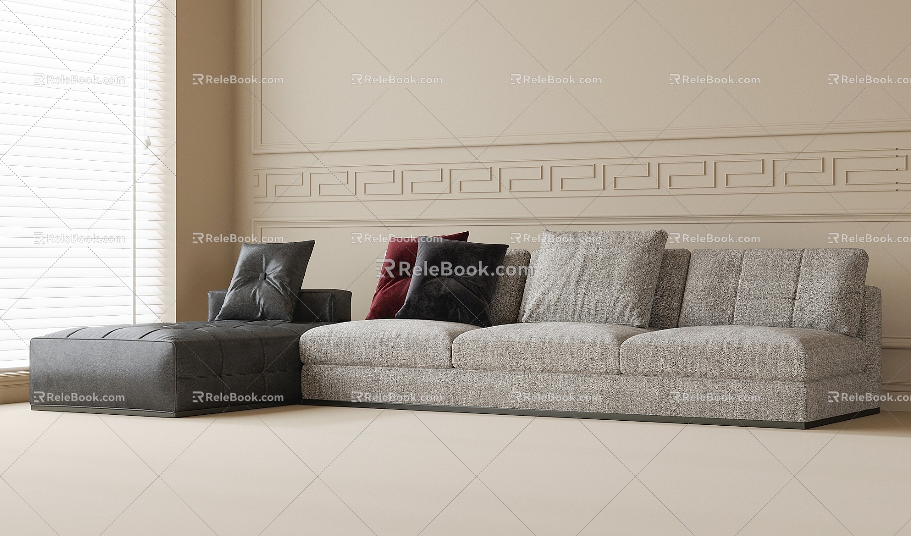 Multi-player sofa sofa corner sofa 3d model