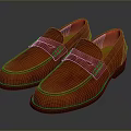 Stylish Red Leather Loafers Comfortable Design For Everyday And Formal Wear